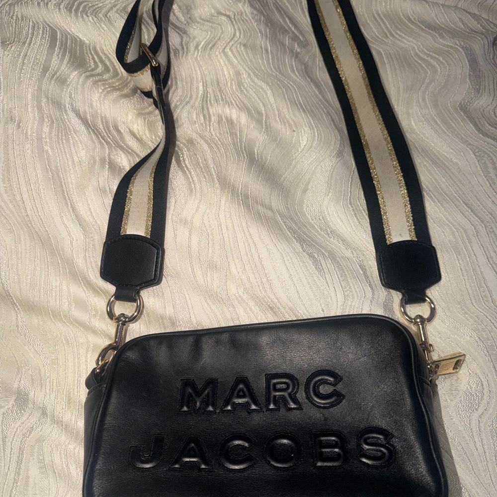 Marc Jacobs Black and Gold Crossbody Bag